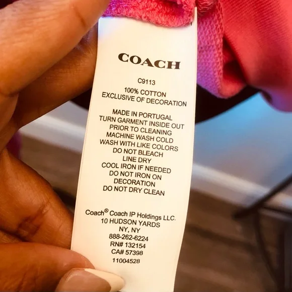 Coach Pink Hoodie with Logo - Picture 11 of 11